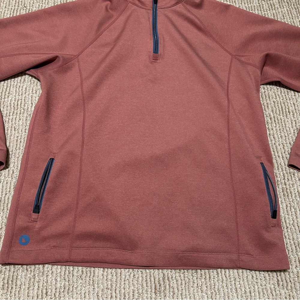 Untuckit Rust Quarter-Zip Pullover - image 3